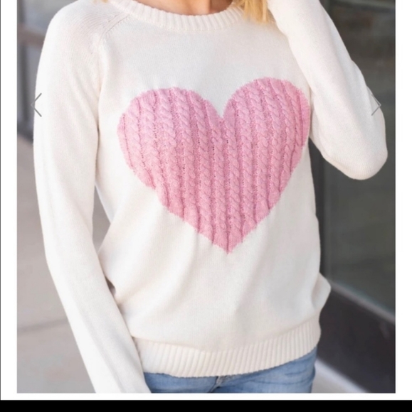 NWT Heart Pull Over Sweater - Picture 2 of 5